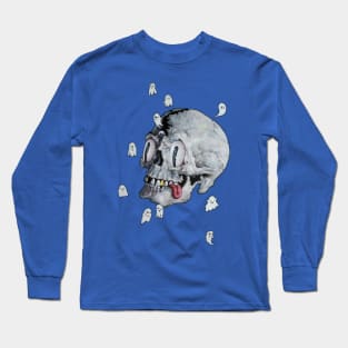 Captain, the Ghosts have Escaped art by Tyler Tilley (clear edition) Long Sleeve T-Shirt